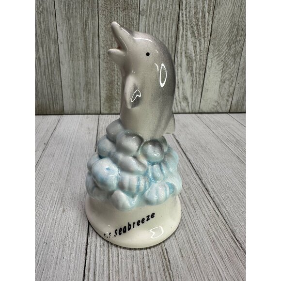 Vtg S. S. Seabreeze Dolphin Bell Ceramic Glazed Home Decor 4.5'' Tall Agiftcorp - Picture 3 of 7